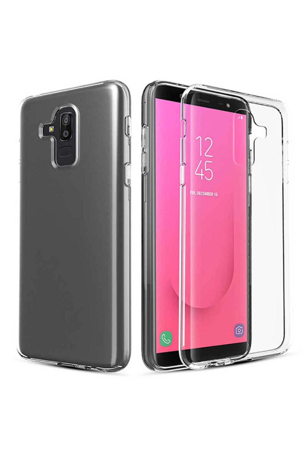 Galaxy J8 Kılıf NVTH Süper Silikon Kapak - Renksiz