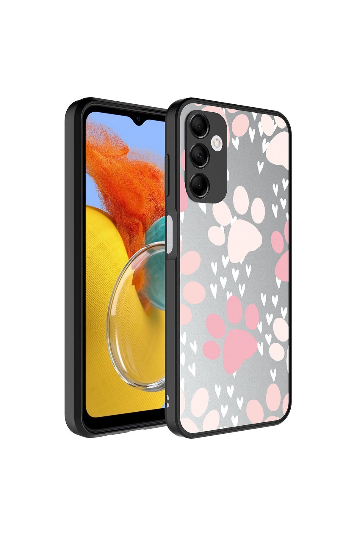 Galaxy M14 Kılıf Aynalı Desenli Kamera Korumalı Parlak NVTH Mirror Kapak - Pati