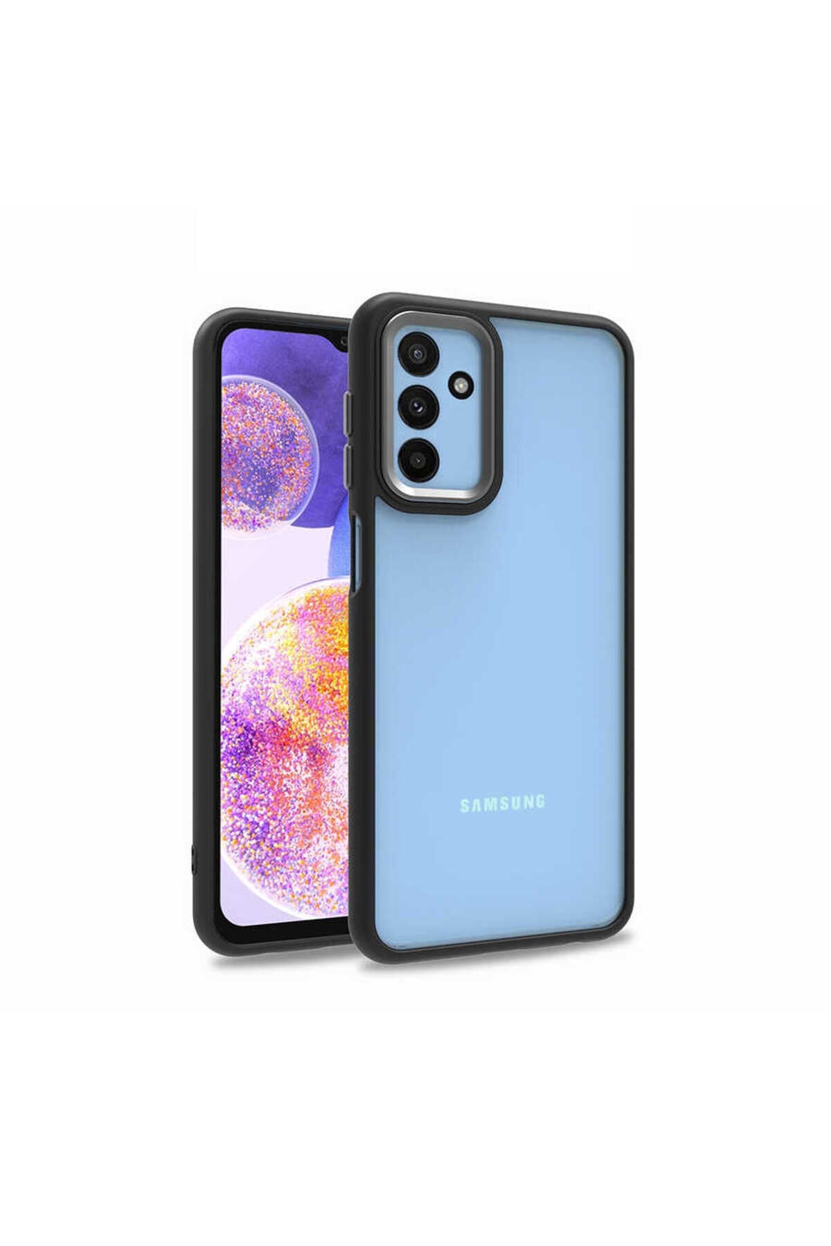Galaxy M23 Kılıf NVTH Flora Kapak - Siyah