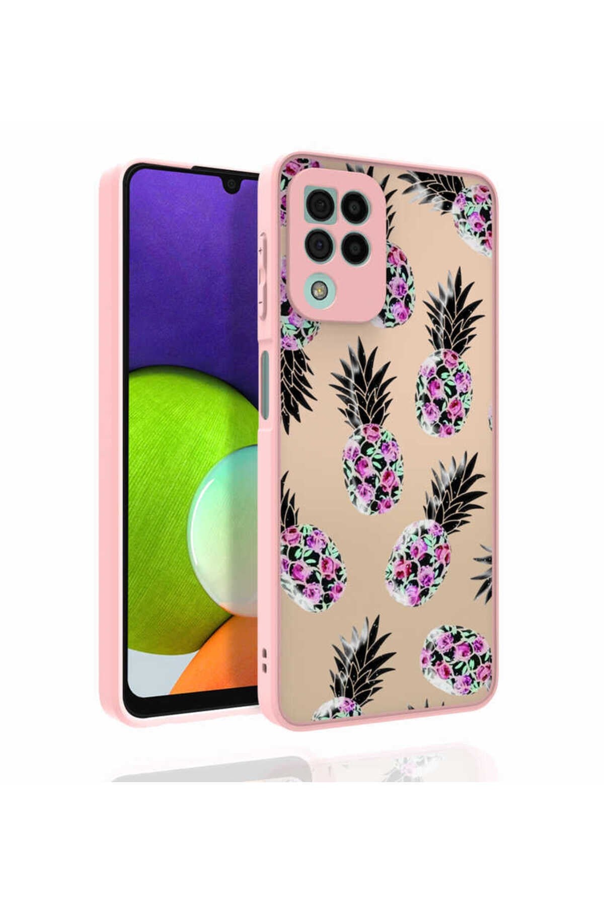Galaxy M32 Kılıf Desenli Kamera Korumalı Parlak NVTH Nora Kapak - NO1