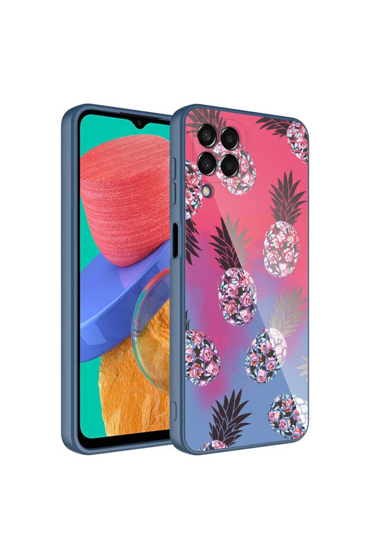 Galaxy M33 Kılıf Kamera Korumalı Desenli Sert Silikon NVTH Epoksi Kapak - NO3