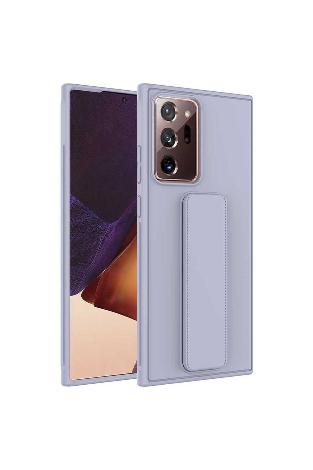 Galaxy Note 20 Ultra Uyumlu NVTH Qstand Kılıf-Gri