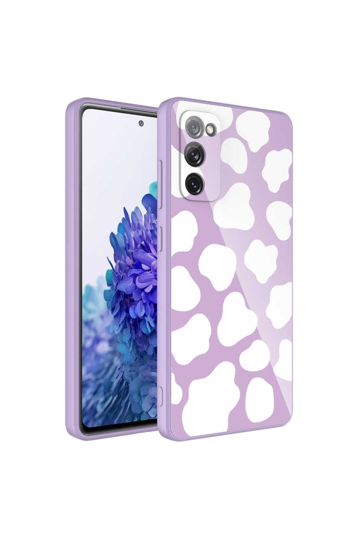 Galaxy S20 FE Uyumlu Kamera Korumalı Desenli Sert Silikon NVTH Epoksi Kılıf-NO6
