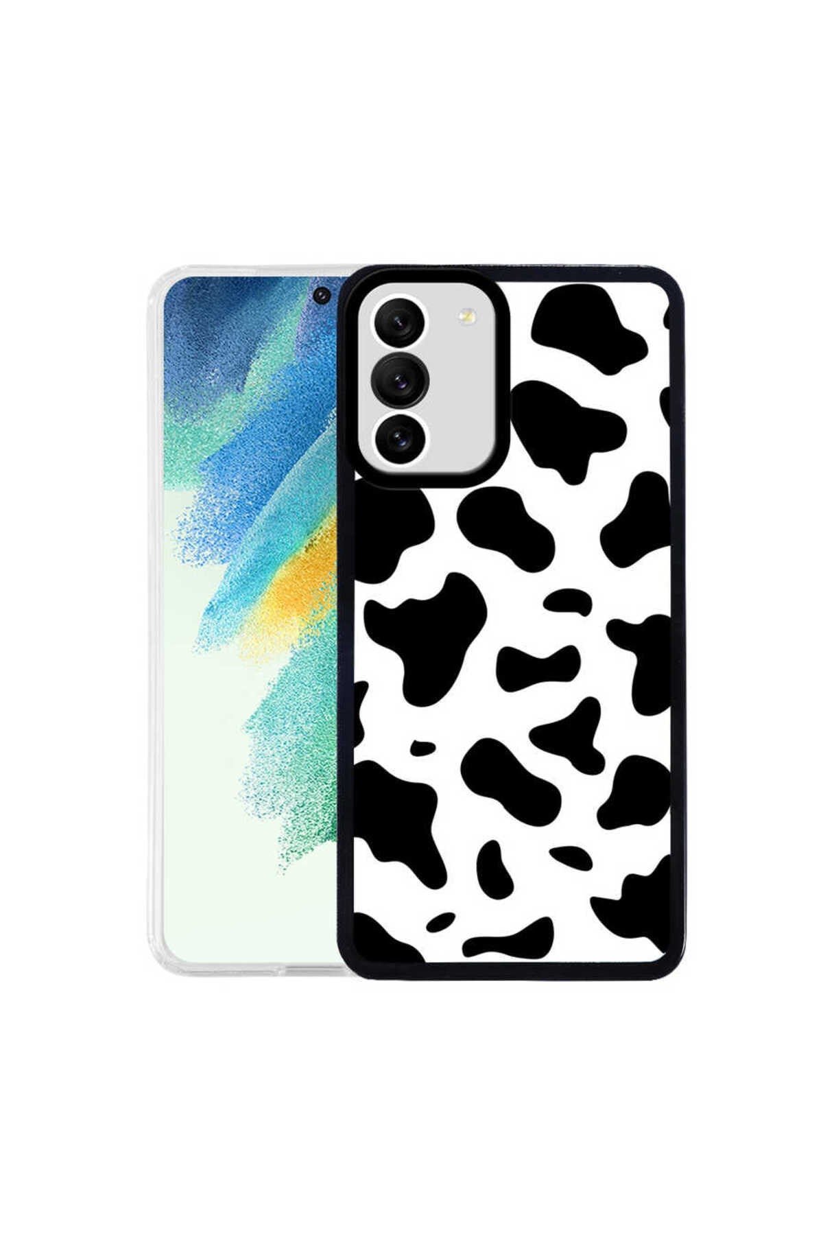 Galaxy S21 FE Uyumlu NVTH M-Fit Desenli Kılıf-Cow No1