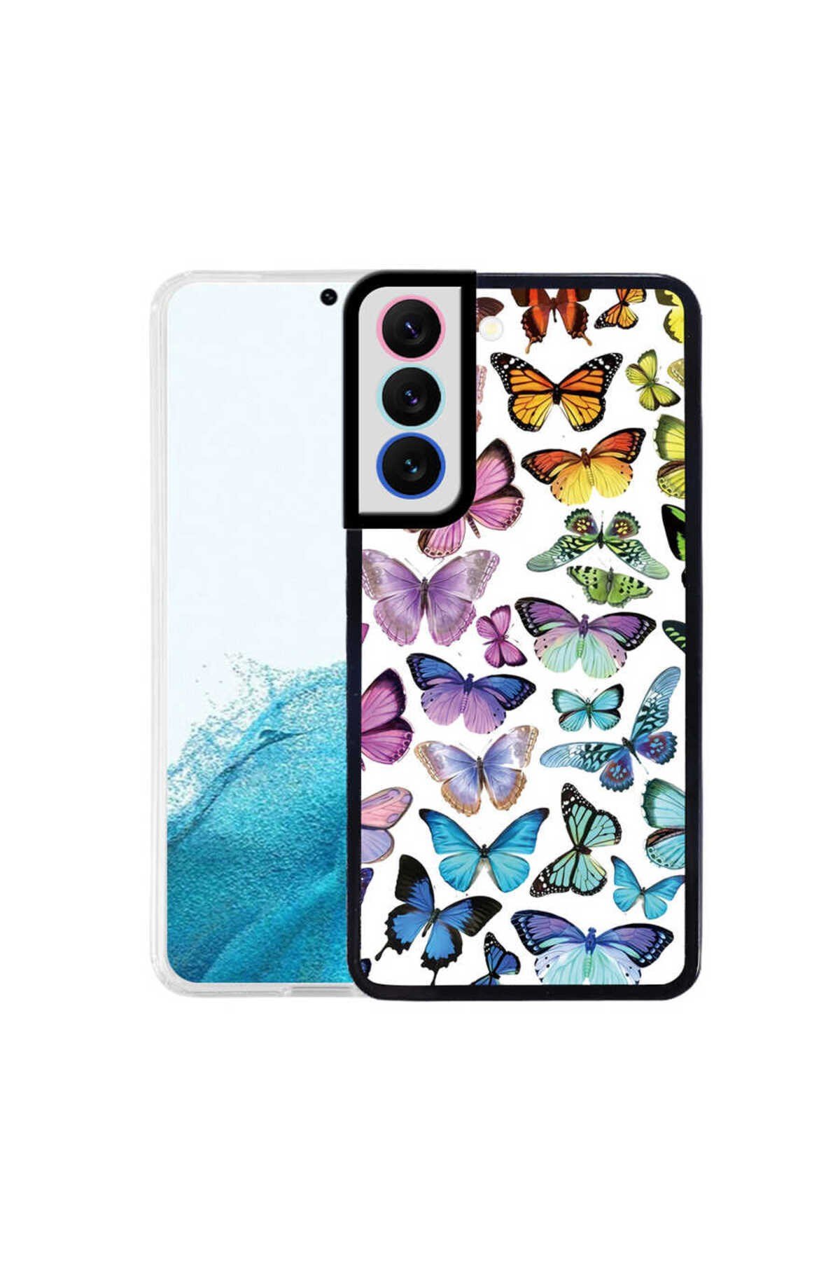 Galaxy S22 Plus Uyumlu NVTH M-Fit Desenli Kılıf-Butterfly No3
