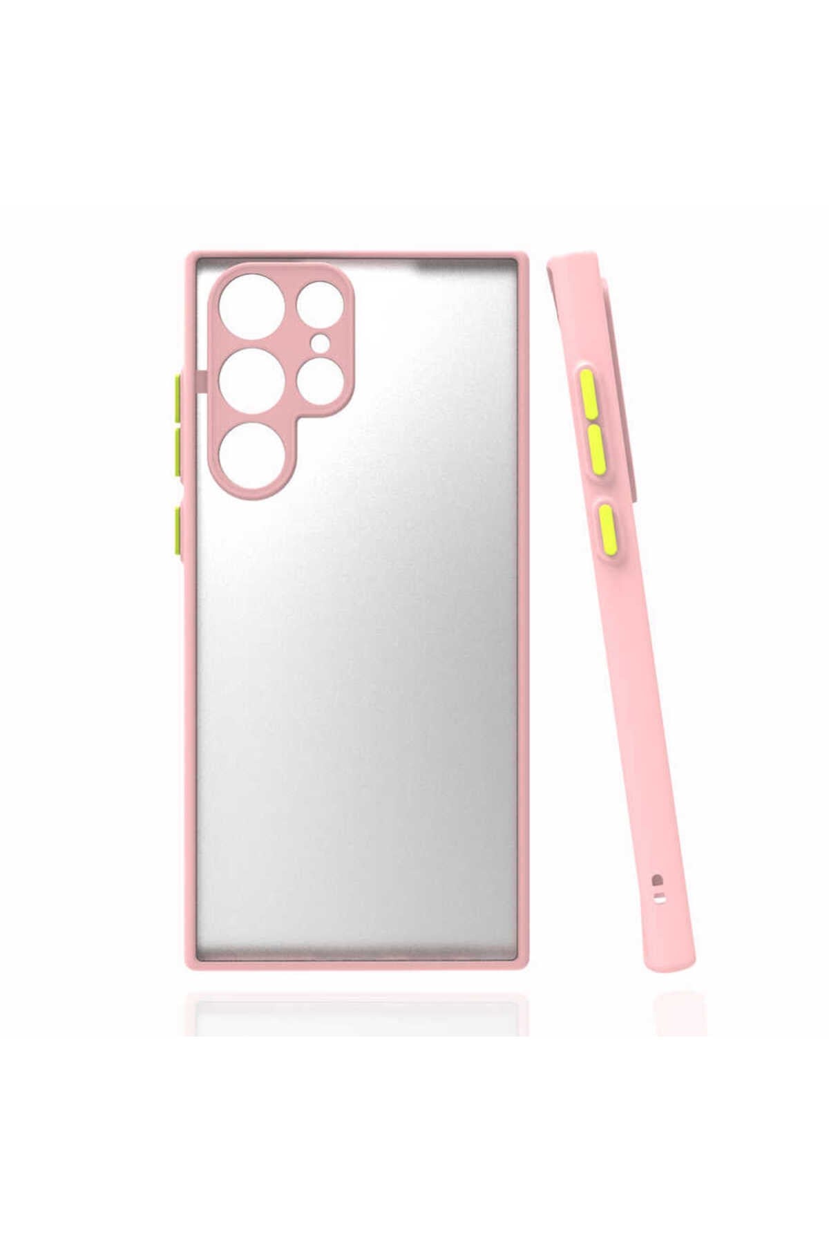 Galaxy S22 Ultra Uyumlu NVTH Hux Kılıf-Pembe