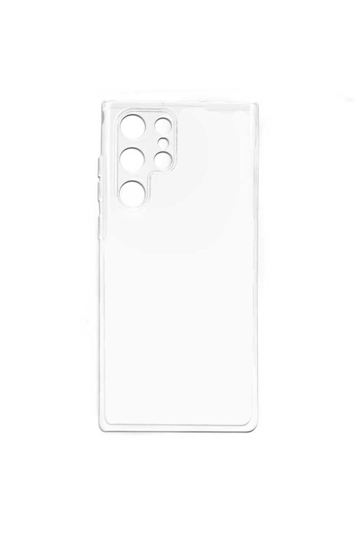 Galaxy S22 Ultra Uyumlu NVTH Kamera Korumalı Süper Silikon Kılıf-Renksiz