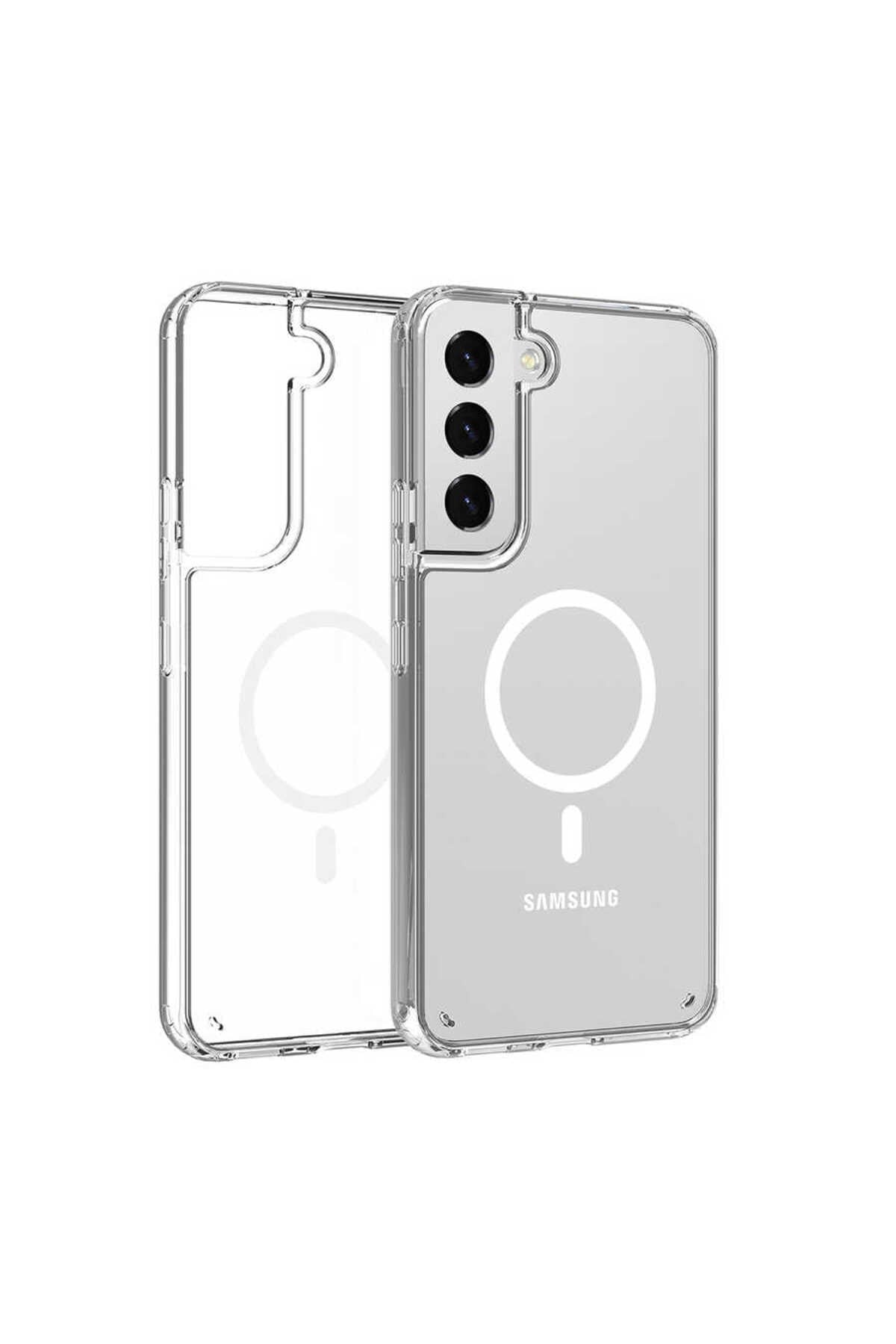Galaxy S22 Uyumlu NVTH Tacsafe Wireless Kılıf-Renksiz