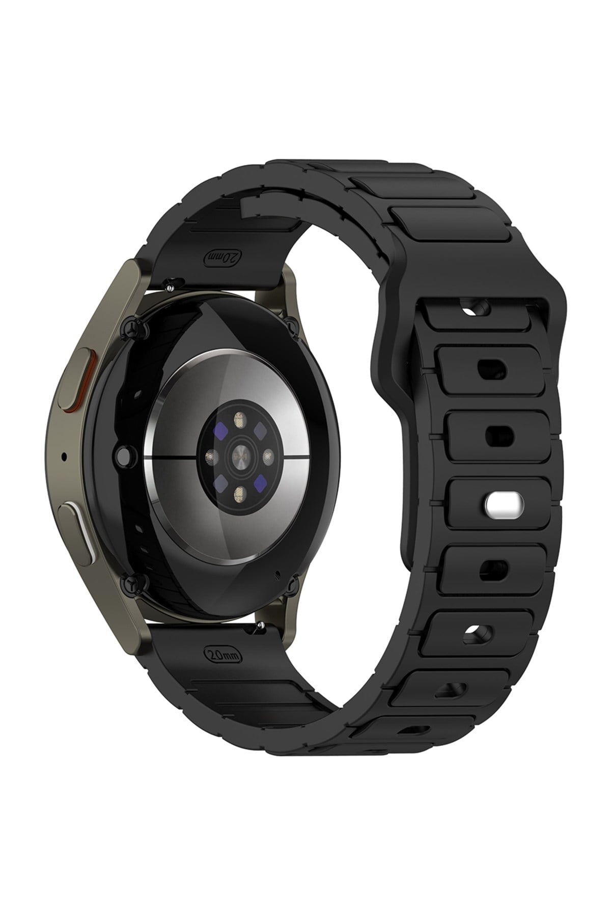 Galaxy Watch 46mm NVTH KRD-132 22mm Silikon Kordon Strap Kayış - Siyah
