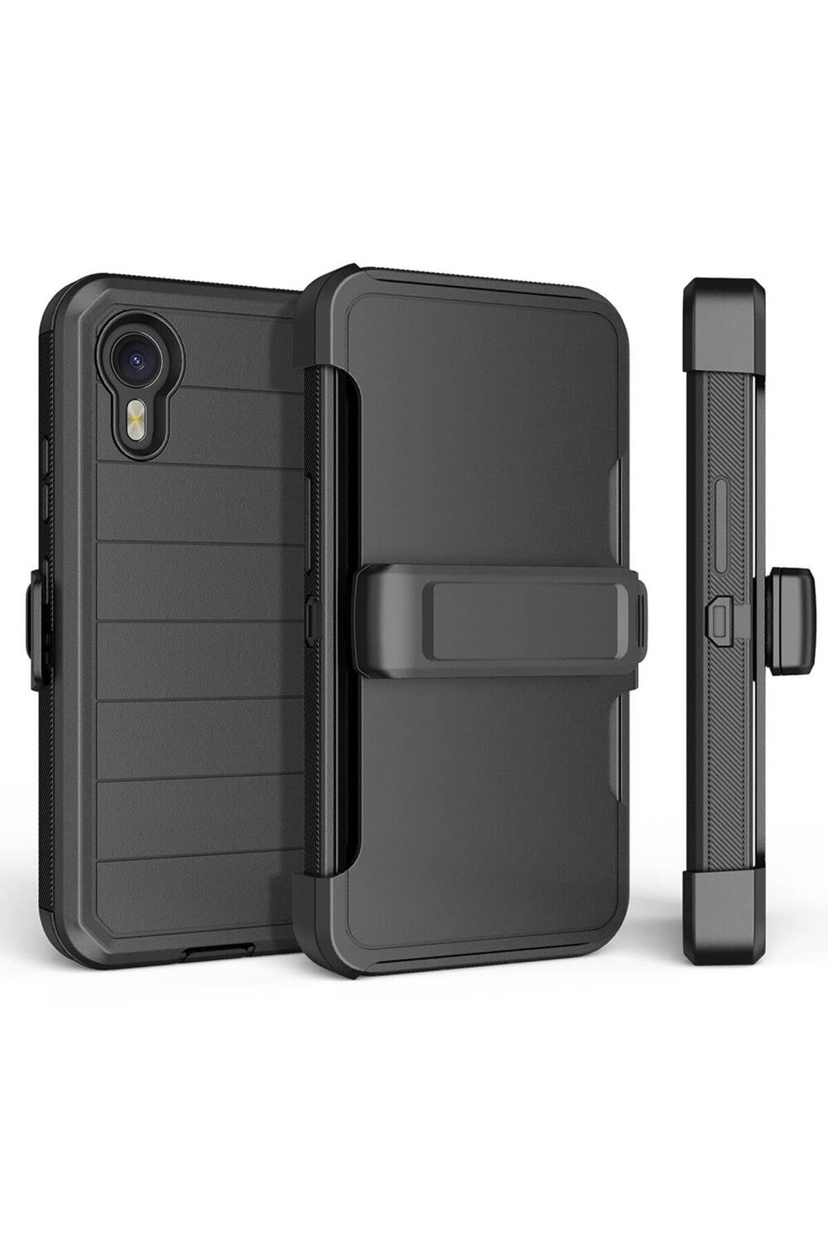 Galaxy XCover7 Pro Kılıf NVTH Double Clip Kapak - Siyah