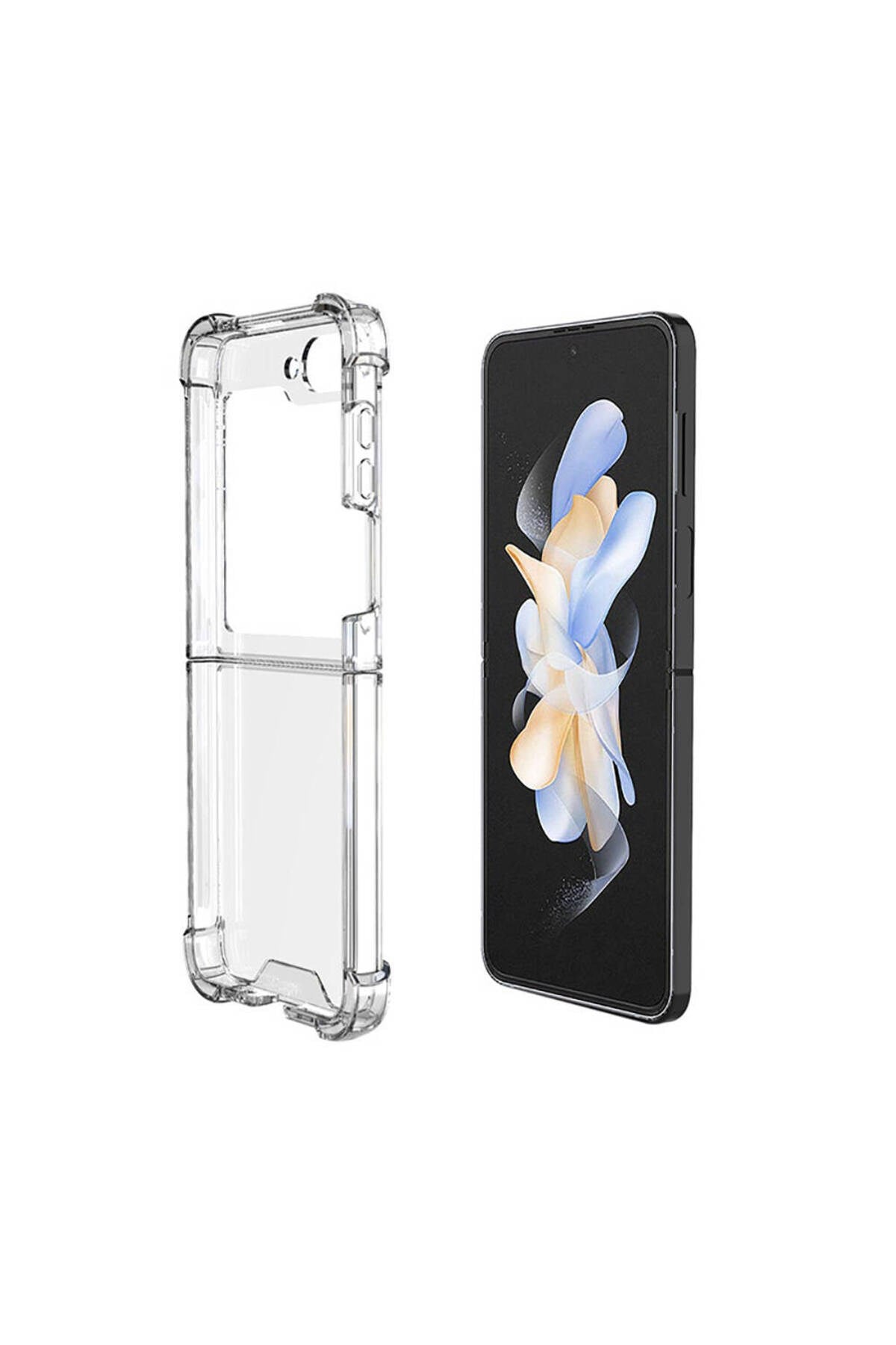 Galaxy Z Flip 6 Kılıf NVTH Nitro Anti Shock Silikon - Şeffaf