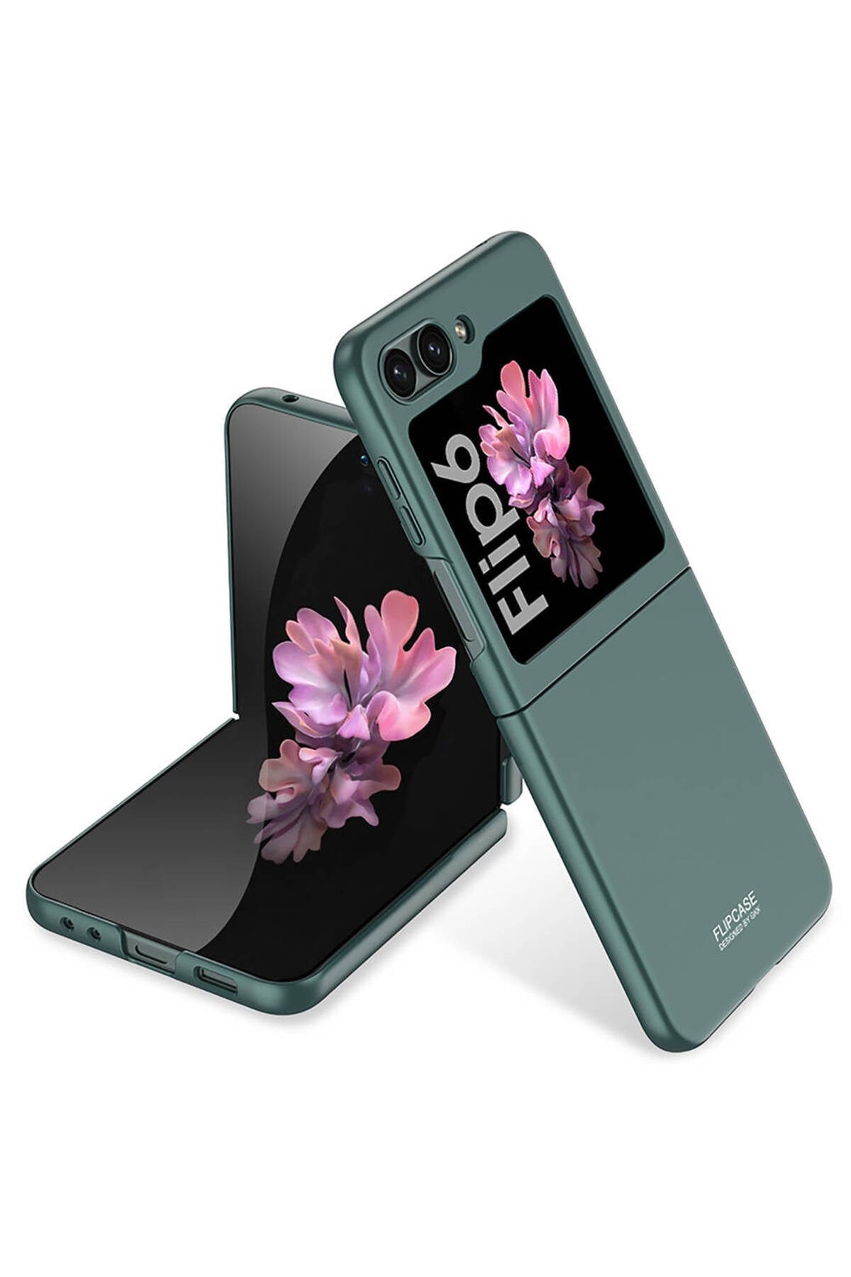 Galaxy Z Flip 6 Kılıf NVTH Sert Kıpta Kapak-Koyu Yeşil