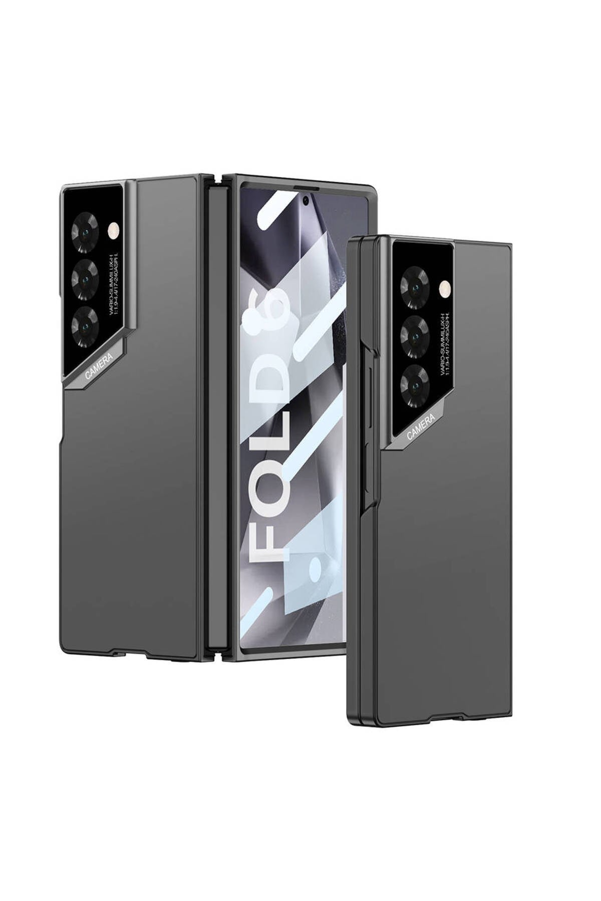 Galaxy Z Fold 6 Kılıf Ultra İnce Kamera Korumalı Sert Rubber NVTH 3. Seri Procase Kapak-Siyah
