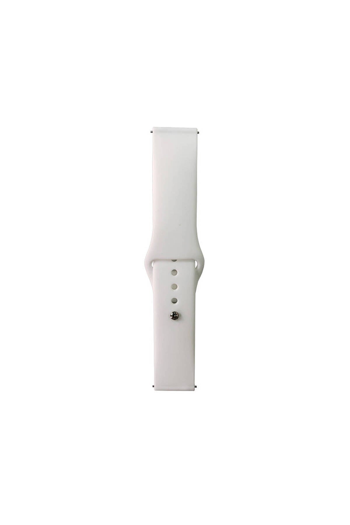 Huawei Honor Magic 2 46mm Band Serisi 22mm Klasik Kordon Silikon Strap Kayış-Beyaz
