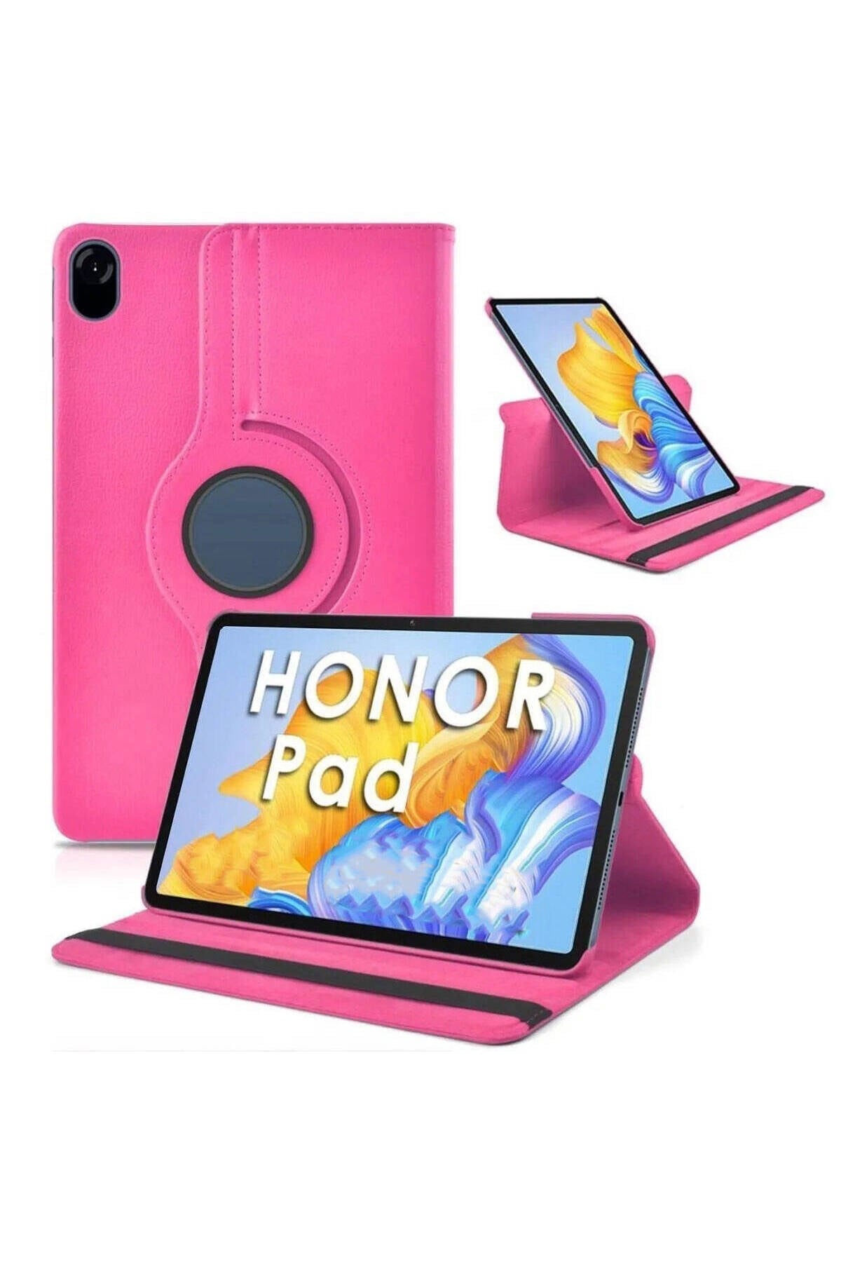 Huawei Honor Pad X8 Pro 11.5' NVTH Dönebilen Standlı Kılıf - Pembe Koyu