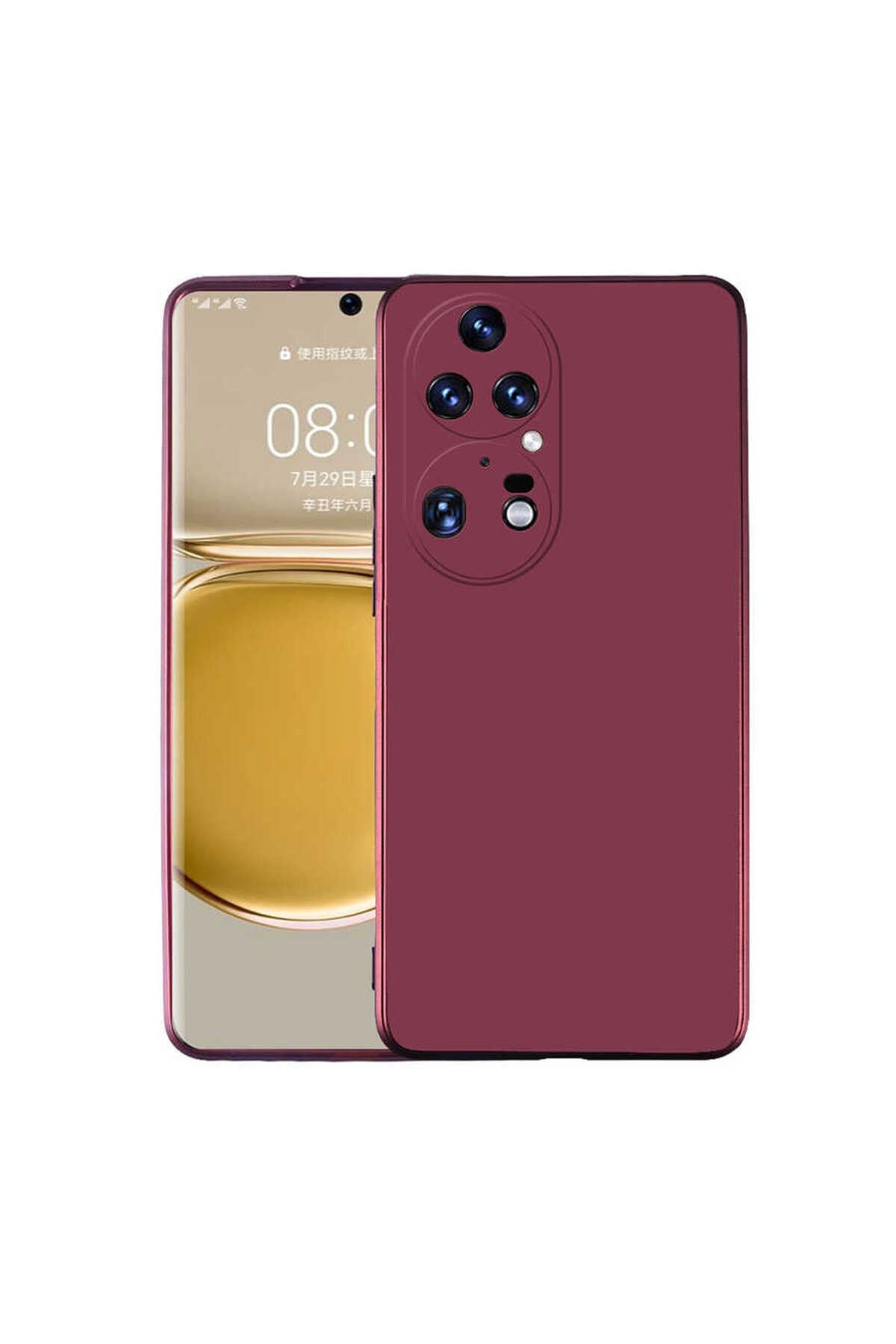 Huawei P50 Pro Kılıf NVTH Premier Silikon Kapak - Mürdüm