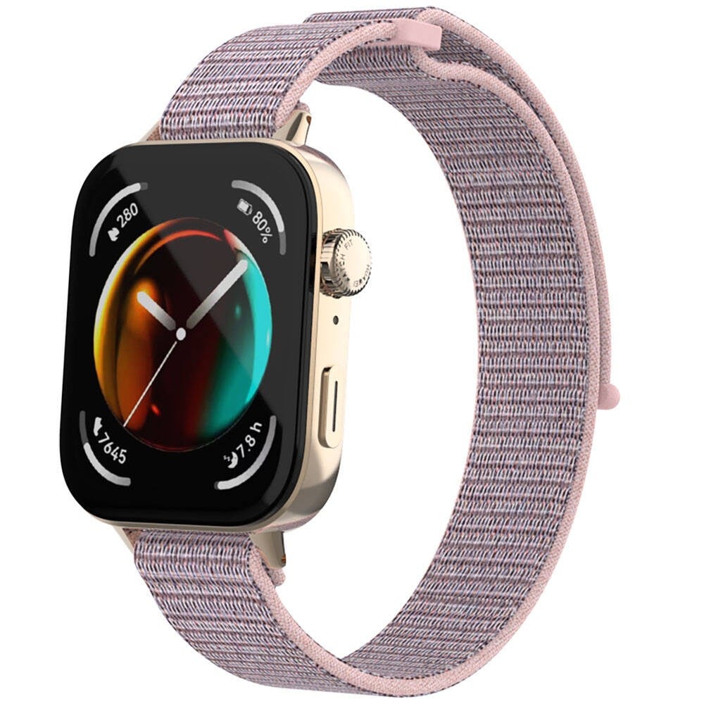 Huawei Watch Fit 3 NVTH KRD-03 Hasır Kordon-Pink Sand