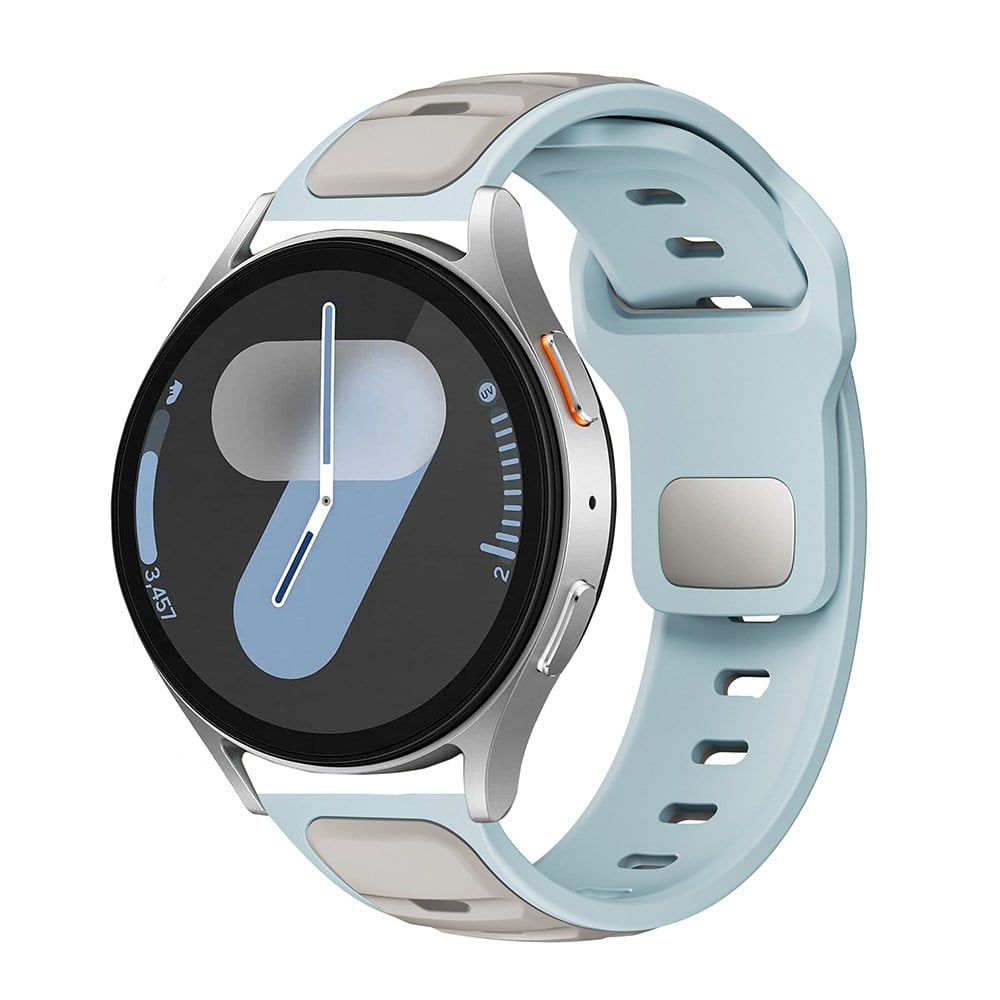 Huawei Watch GT 3 42mm NVTH KRD-135 22mm Silikon Kordon Strap Kayış - Açık Mavi-Gri
