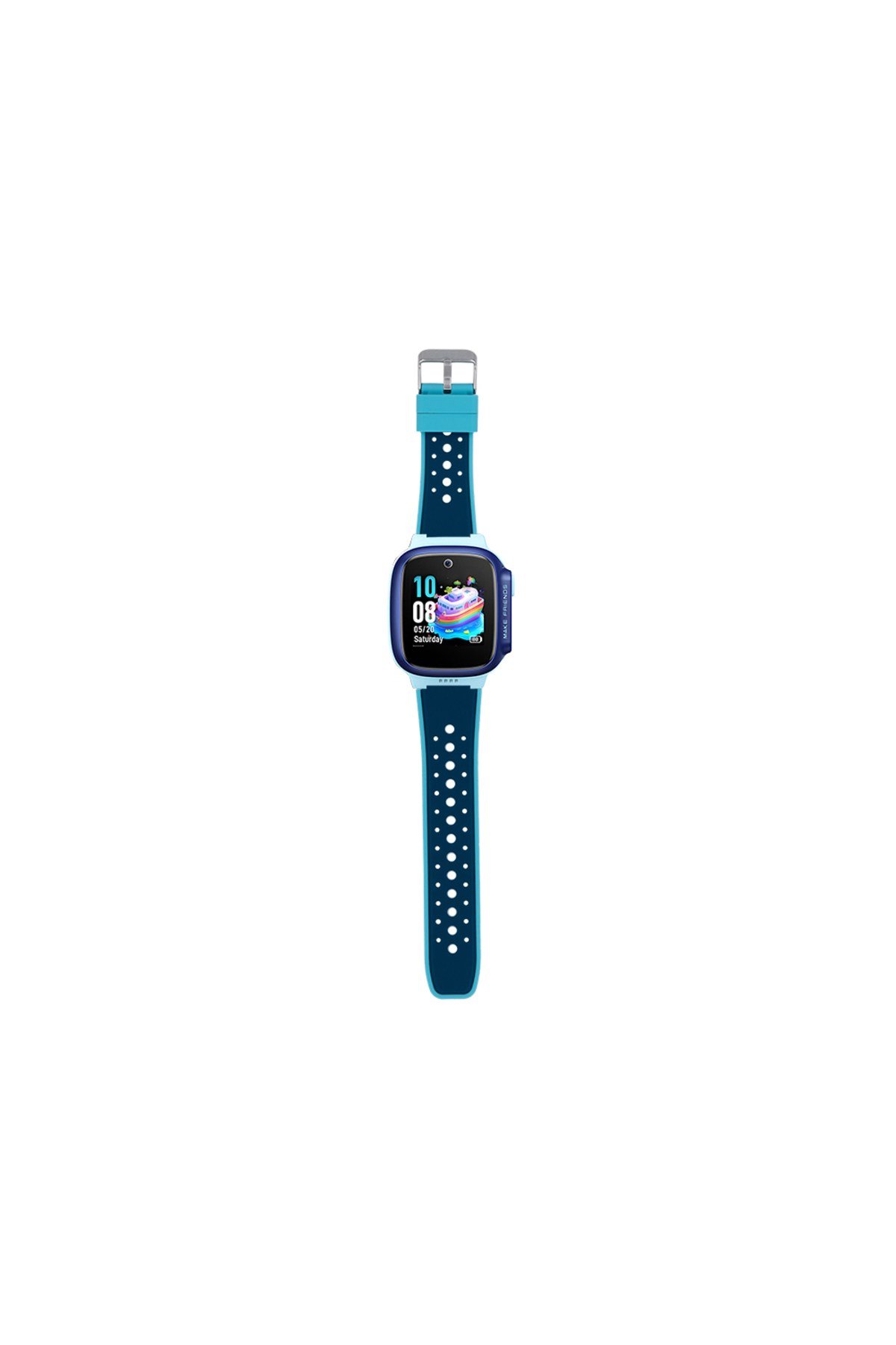 Huawei Watch GT5 Pro 42mm NVTH KRD-138 18mm Çocuklara Özel Silikon Strap Kayış - Mavi