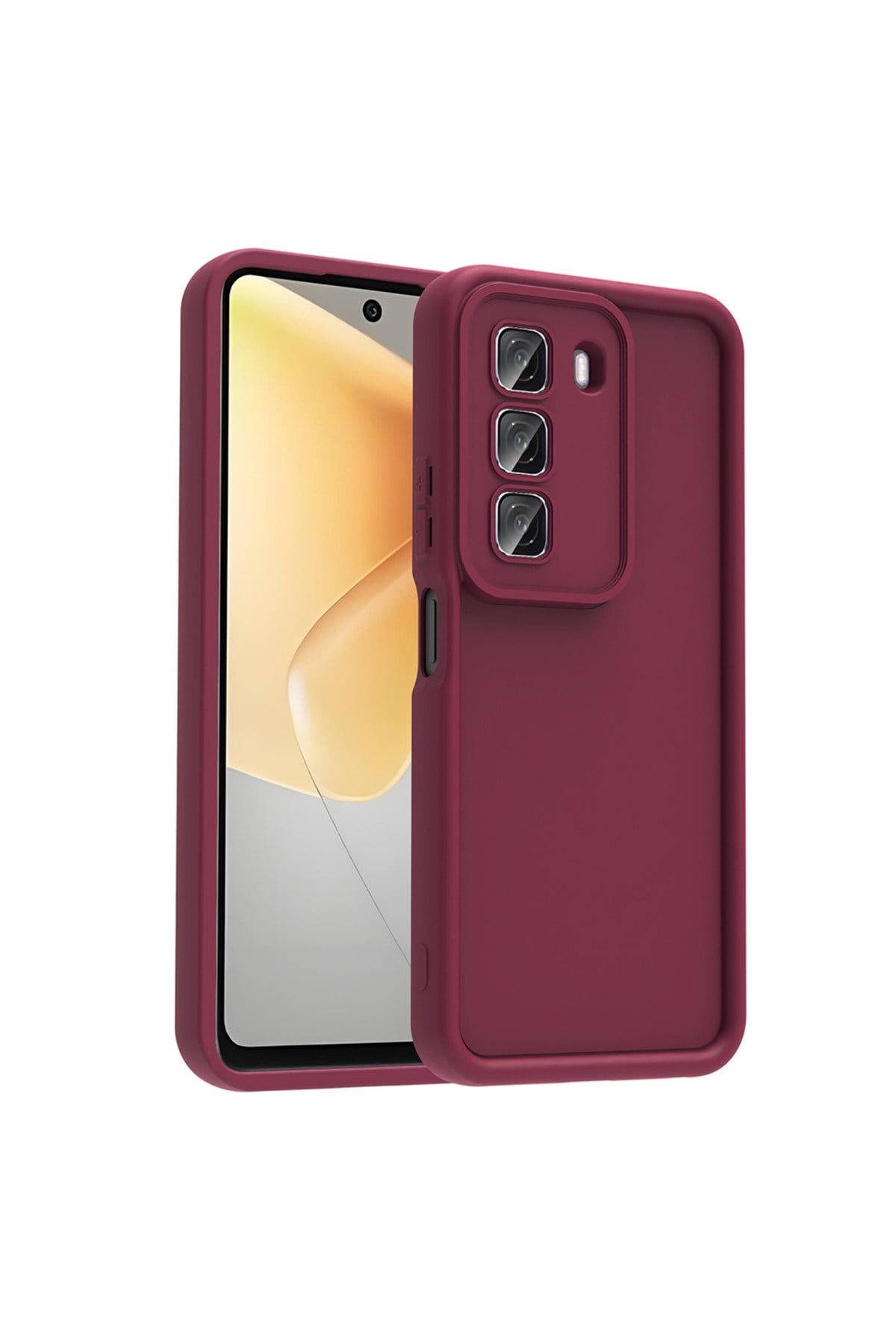 İnfinix Hot 50 4G Kılıf Kamera Korumalı NVTH Ananas Kapak - Mürdüm