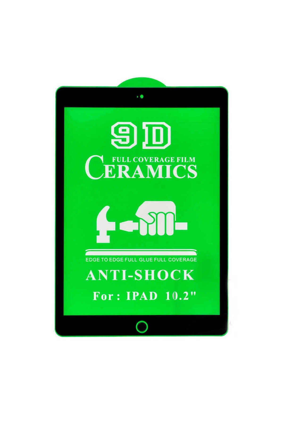 iPad 10.2 2021 (9.Nesil) Uyumlu NVTH Tablet Seramik Ekran Koruyucu-Siyah