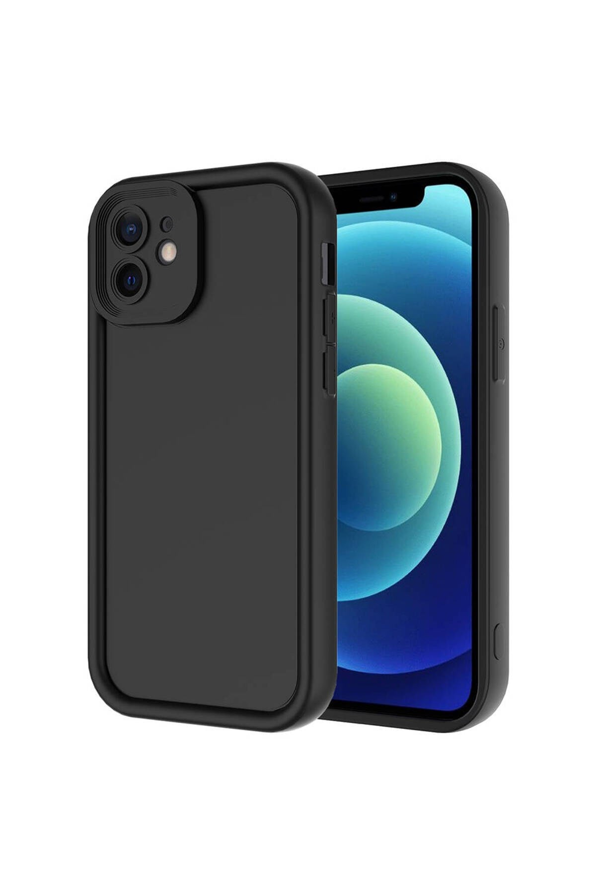 iPhone 11 Kılıf Kamera Korumalı NVTH Ananas Kapak - Siyah
