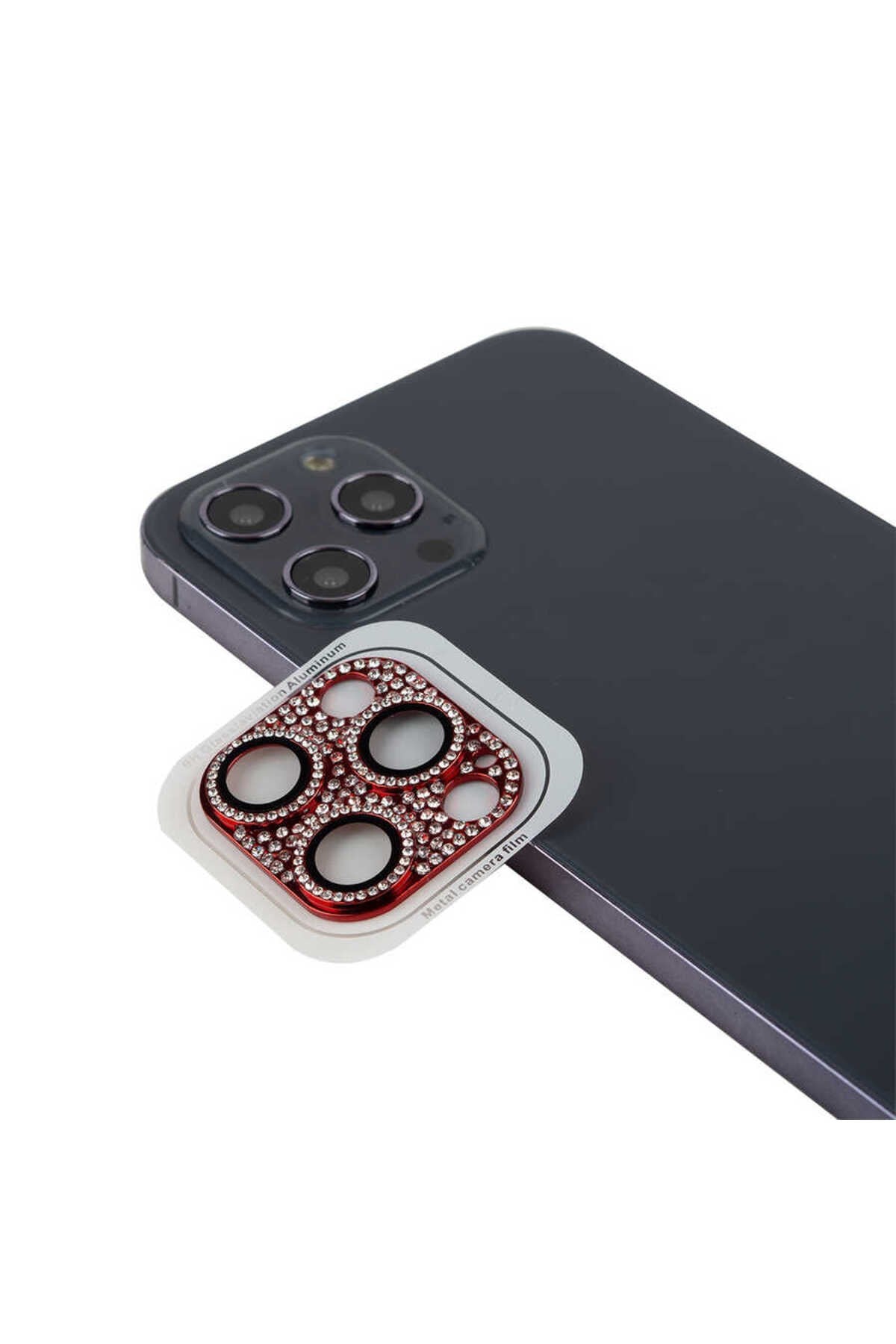 iPhone 11 Pro Max Uyumlu NVTH CL-08 Kamera Koruyucu-Kırmızı