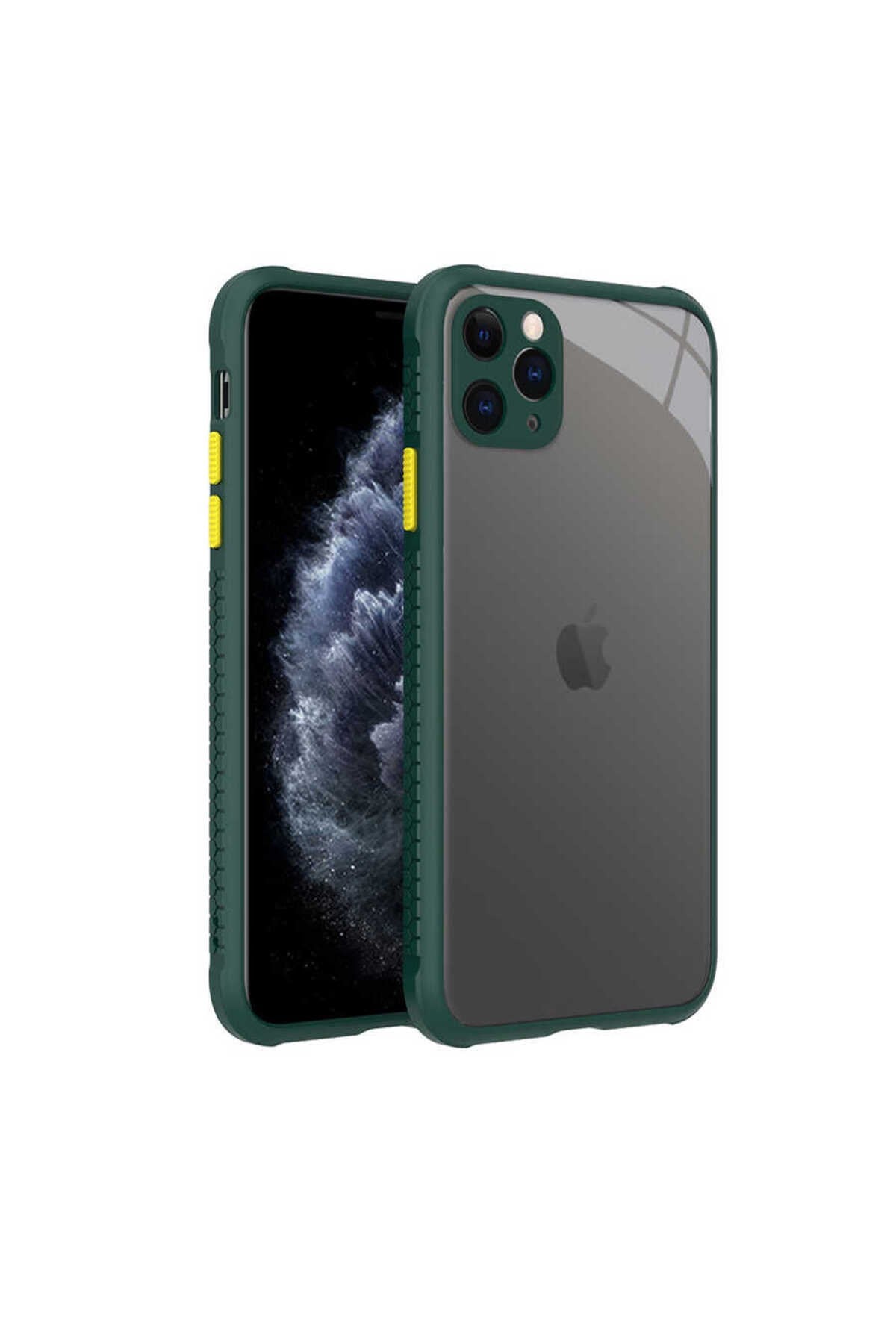 iPhone 11 Pro Max Uyumlu NVTH Kaff Kılıf-Koyu Yeşil