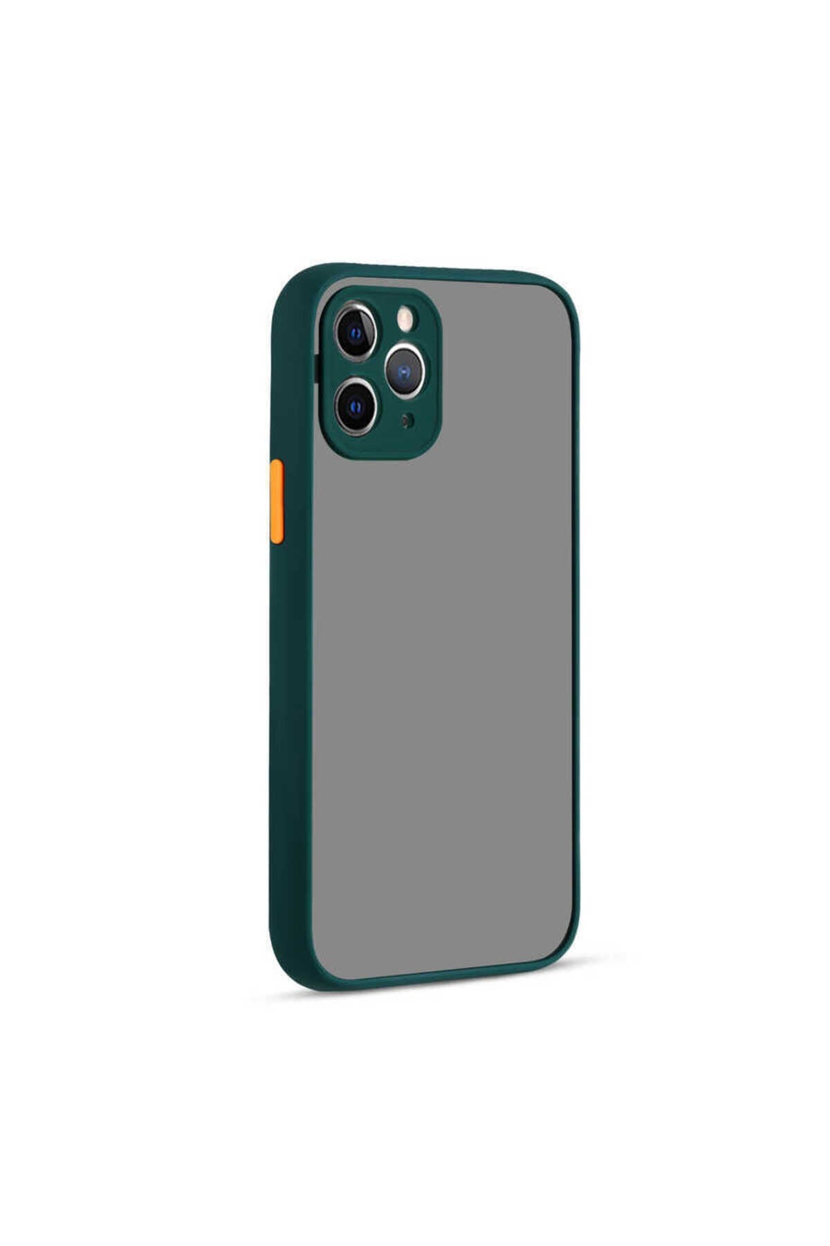 iPhone 11 Pro Uyumlu NVTH Hux Kılıf-Koyu Yeşil