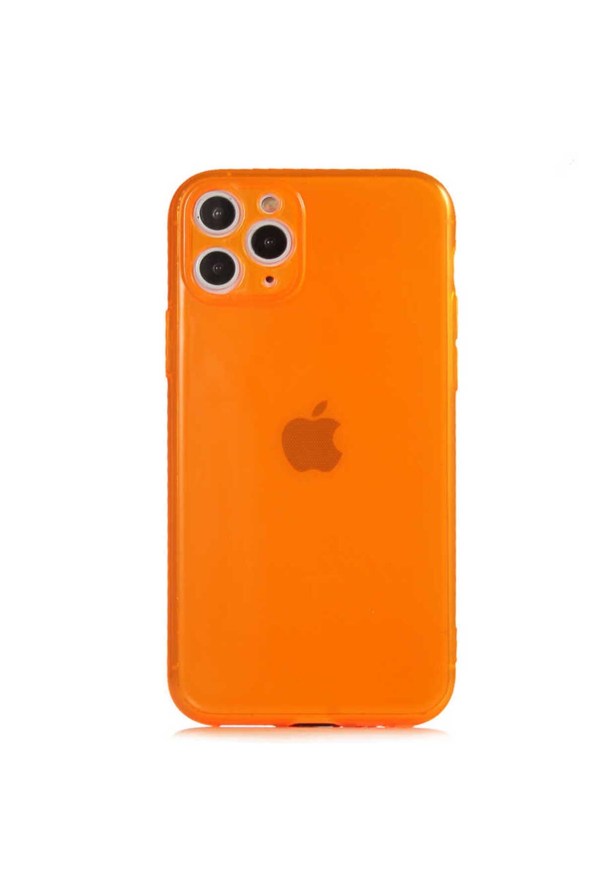 iPhone 11 Pro Uyumlu NVTH Mun Silikon-Turuncu