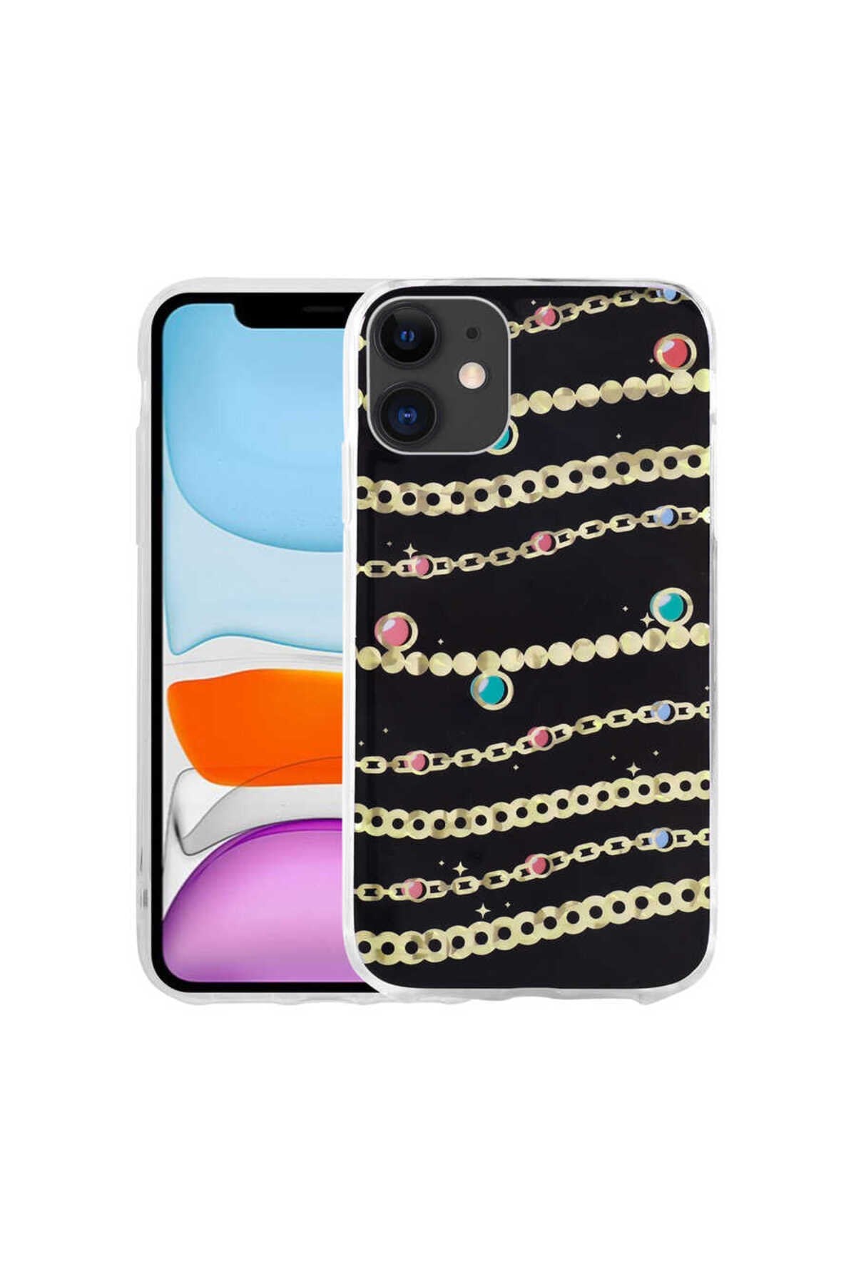 iPhone 11 Uyumlu Desenli Sert NVTH Elnov Kılıf-NO5