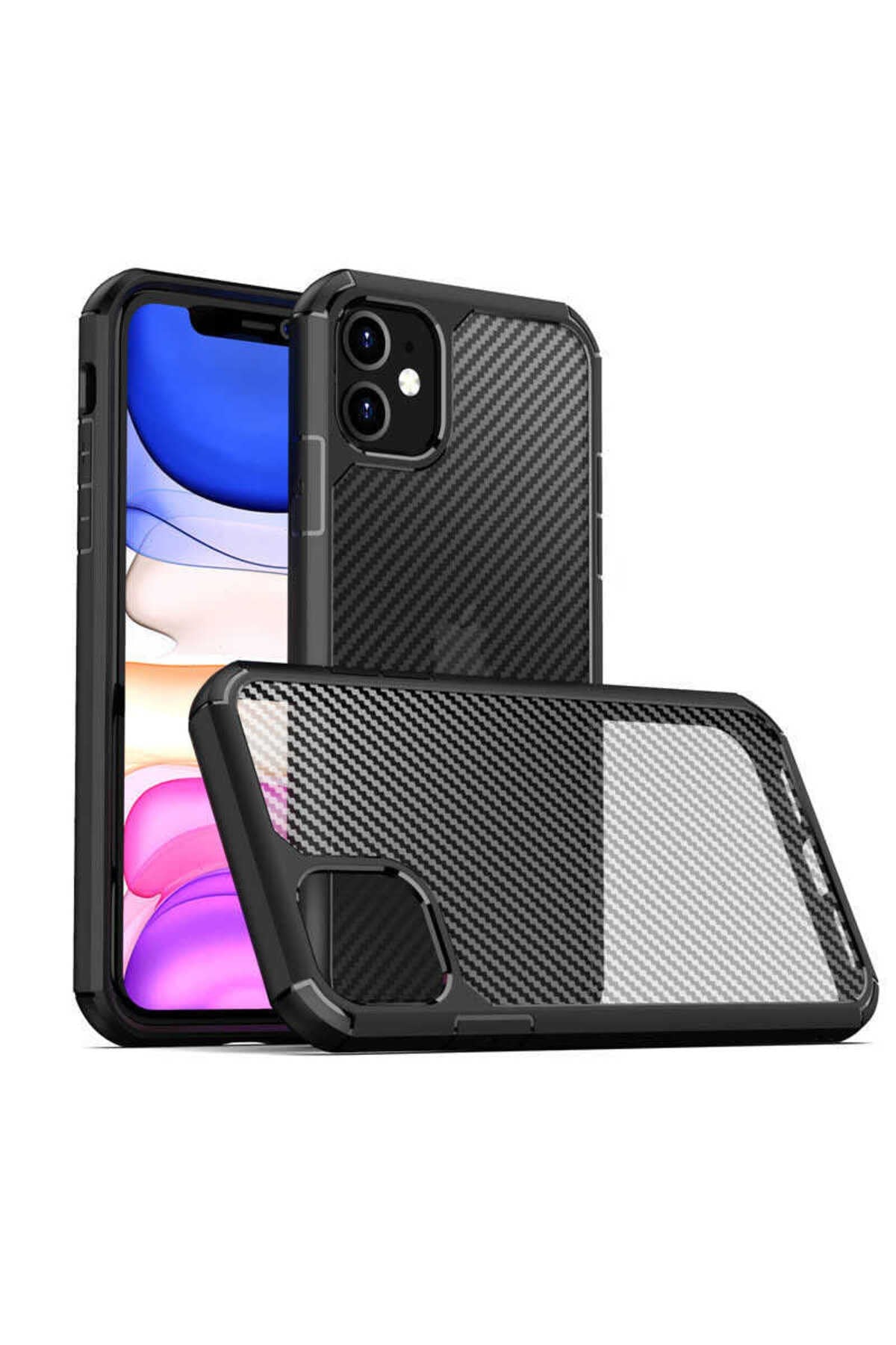 iPhone 11 Uyumlu NVTH İnoks Kılıf-Siyah