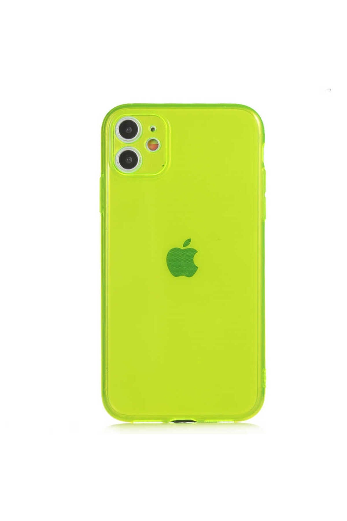 iPhone 11 Uyumlu NVTH Mun Silikon-Sarı