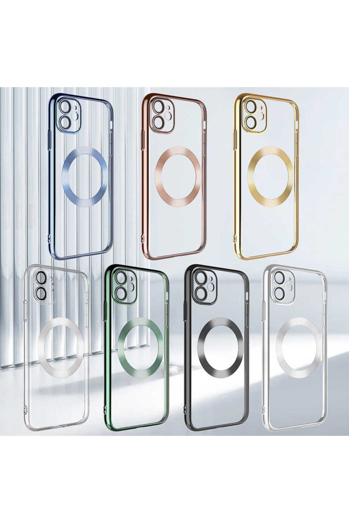 iPhone 11 Uyumlu Wireless Şarj Özellikli Sert PC NVTH Riksos Magsafe Kılıf-Sierra Mavi