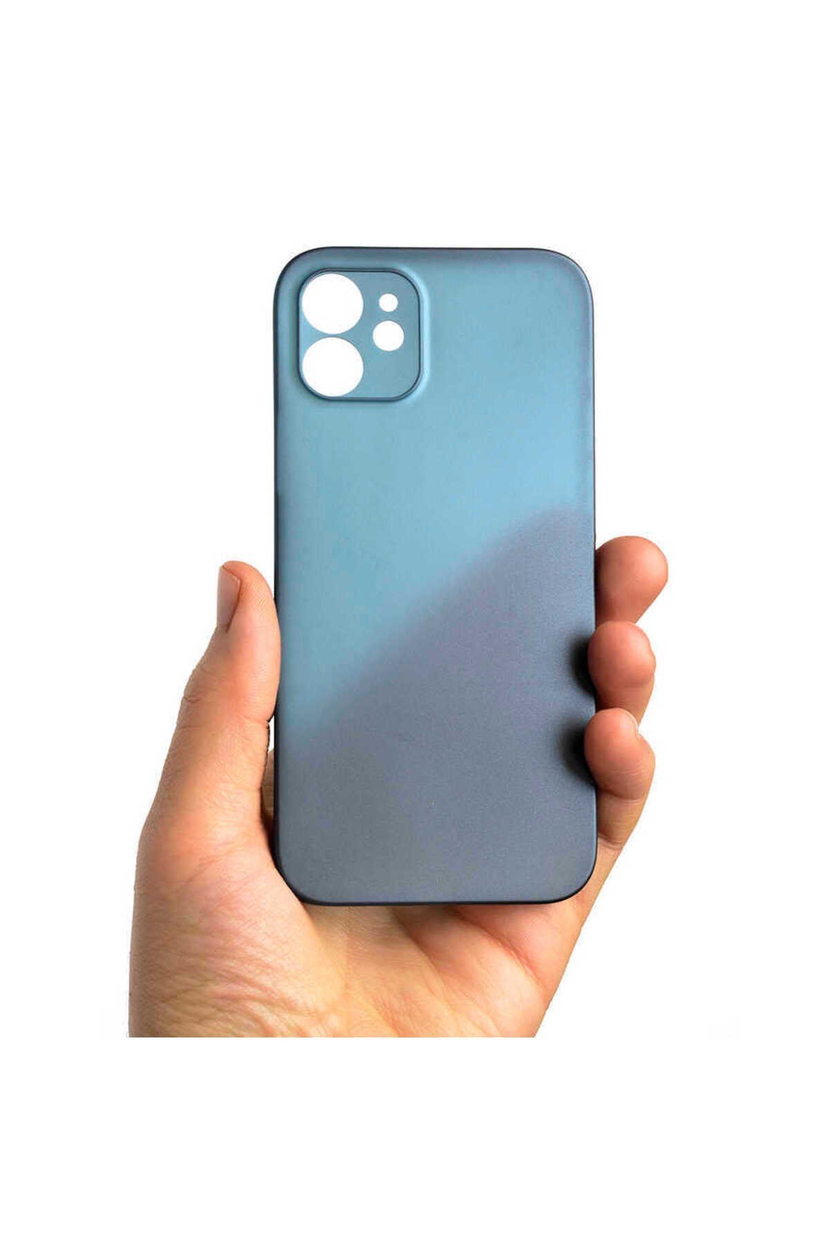 iPhone 12 Mini Uyumlu NVTH 1.Kalite PP Silikon-Saks Mavi