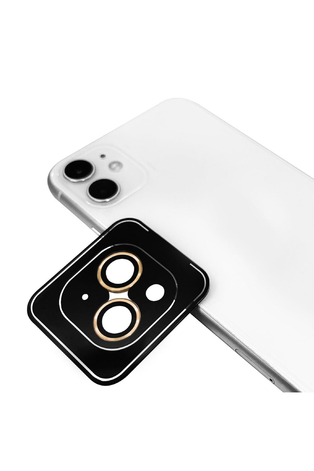 iPhone 12 Mini Uyumlu NVTH CL-09 Kamera Koruyucu-Gold