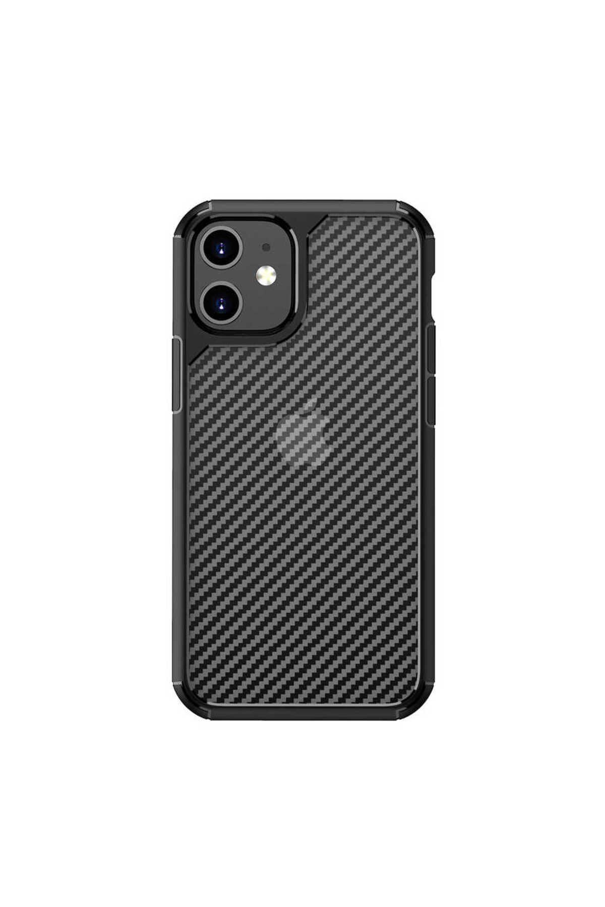iPhone 12 Mini Uyumlu NVTH İnoks Kılıf-Siyah