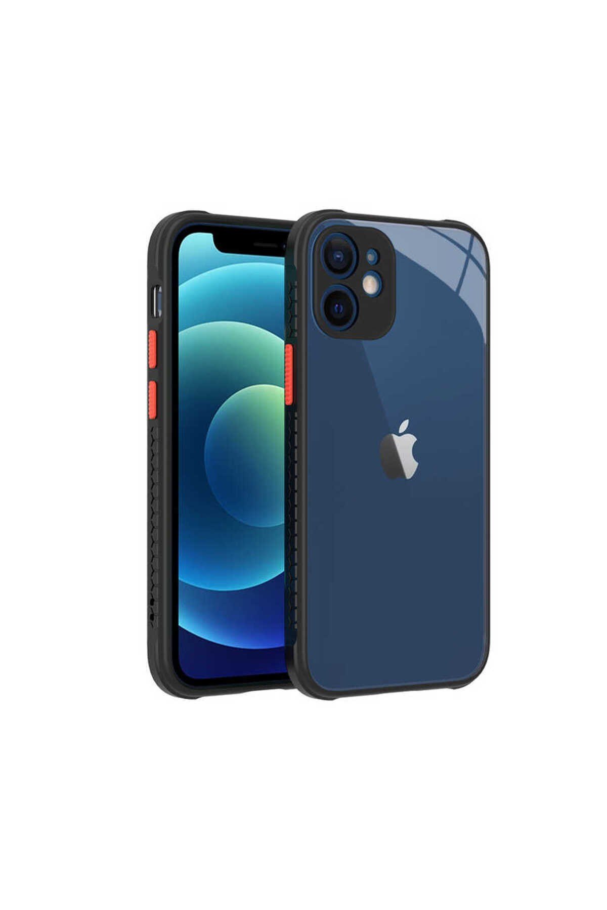 iPhone 12 Mini Uyumlu NVTH Kaff Kılıf-Siyah