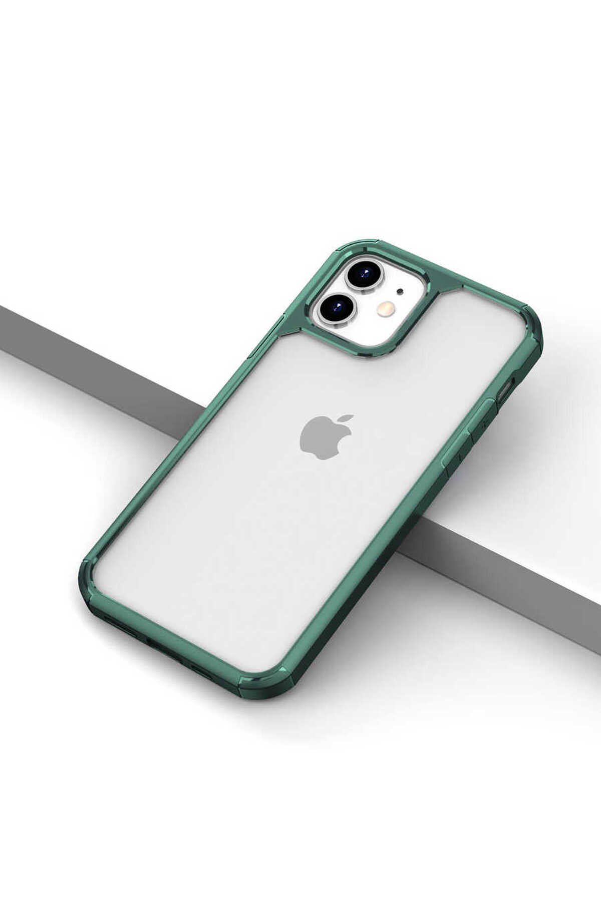 iPhone 12 Mini Uyumlu NVTH Roll Kılıf-Koyu Yeşil