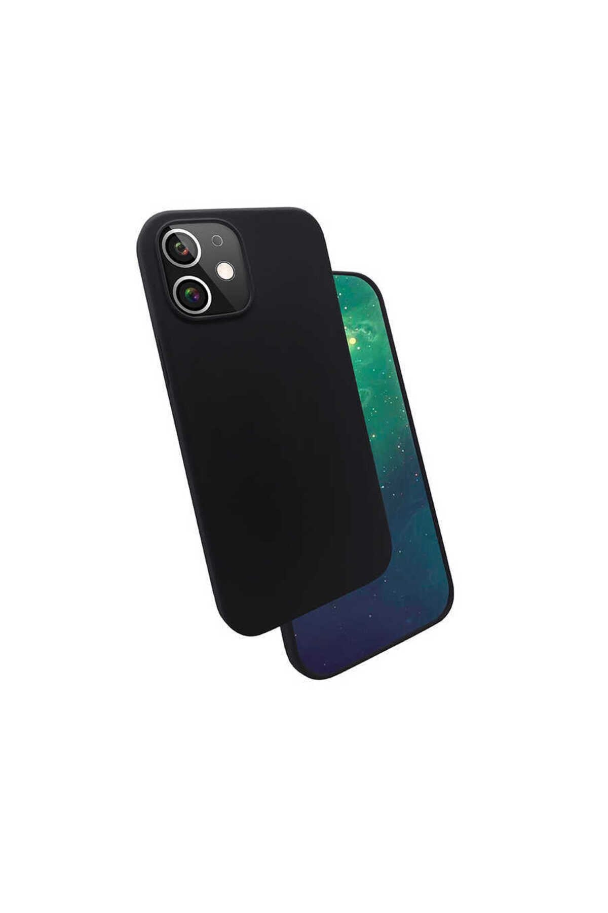 iPhone 12 Mini Uyumlu NVTH Silk Silikon-Siyah
