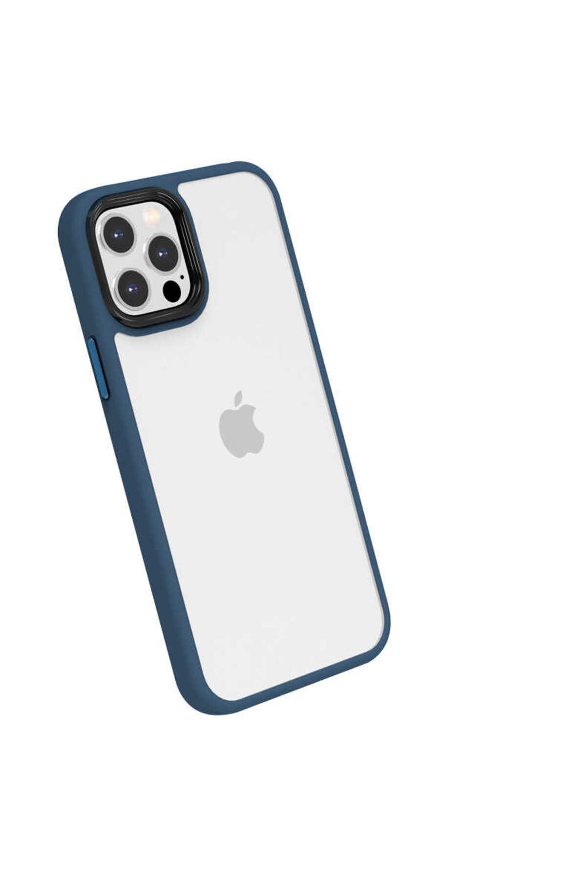 iPhone 12 Pro Max Uyumlu NVTH Cann Kılıf-Mavi