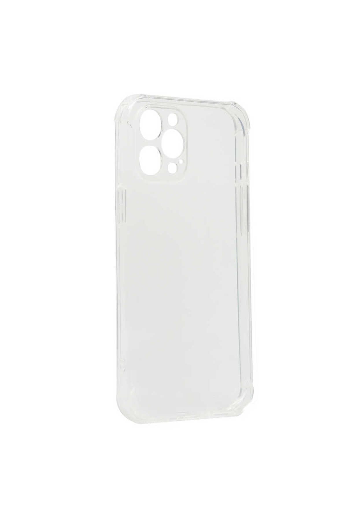 iPhone 12 Pro Max Uyumlu NVTH Kamera Korumalı Nitro Anti Shock Silikon-Renksiz