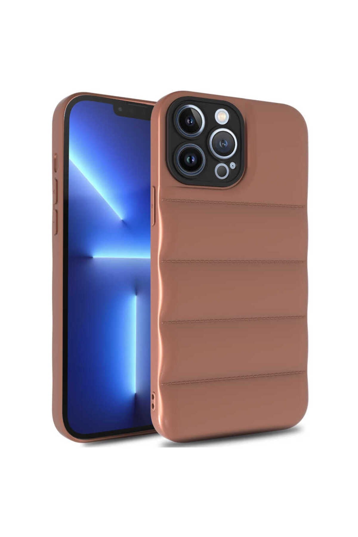 iPhone 12 Pro Max Uyumlu NVTH Kasis Kılıf-Kahverengi