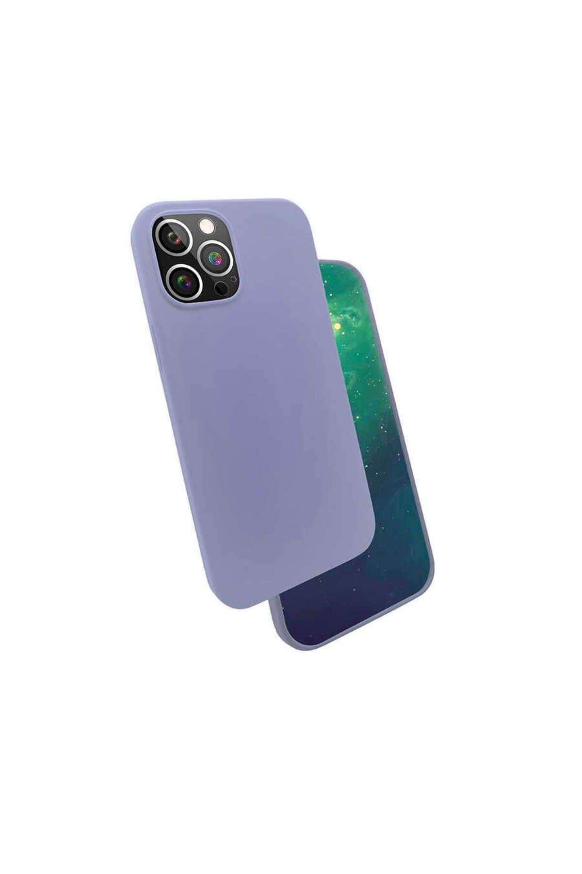 iPhone 12 Pro Max Uyumlu NVTH Silk Silikon-Lila