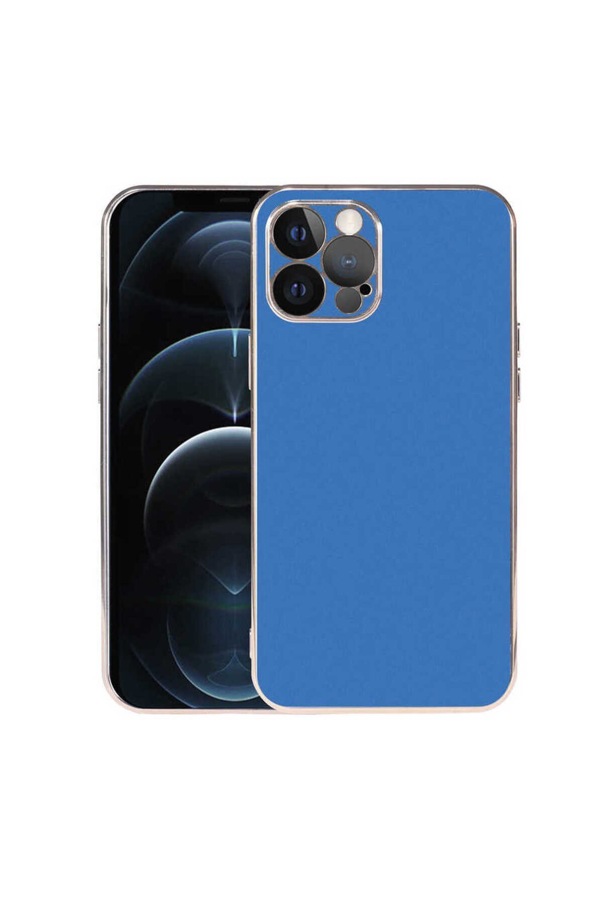 iPhone 12 Pro Max Uyumlu NVTH Viyana Kılıf-Saks Mavi