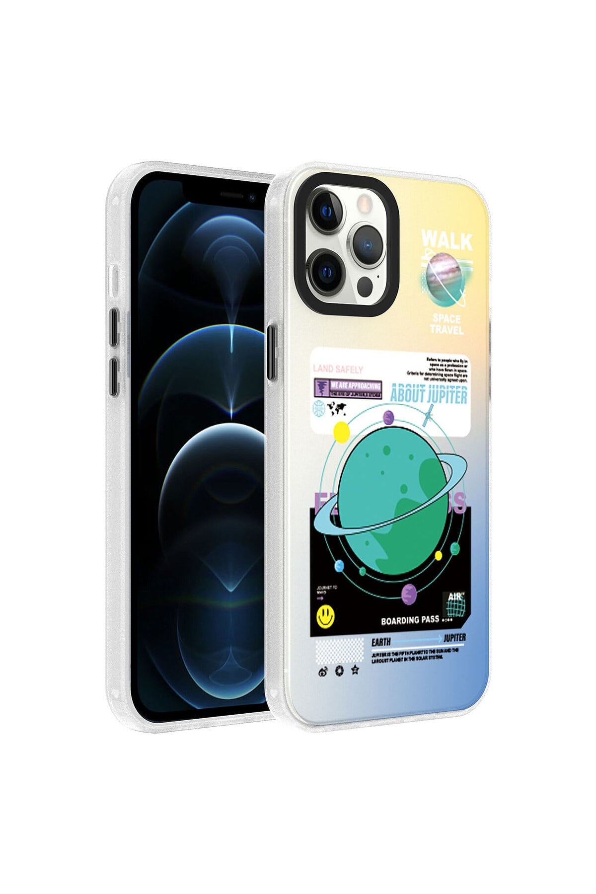 iPhone 12 Pro Uyumlu Desenli NVTH Dragon Sert Kılıf-Gezegen
