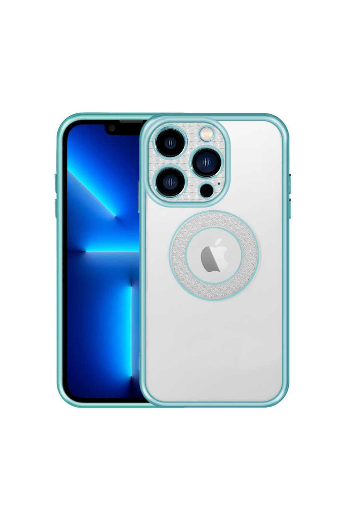 iPhone 12 Pro Uyumlu Kamera Korumalı Logo Gösteren NVTH Esta Kılıf-Yeşil
