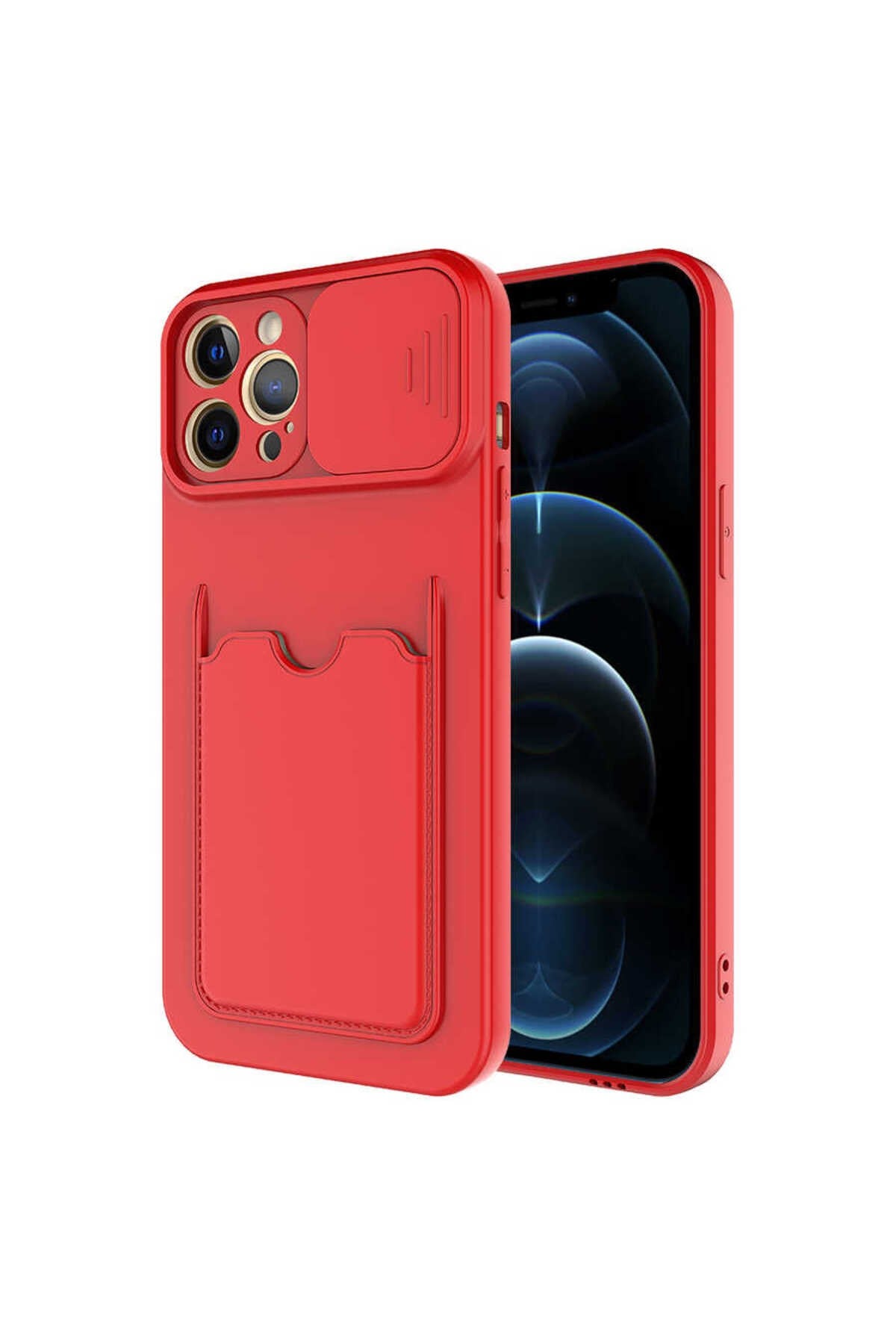 iPhone 12 Pro Uyumlu NVTH Kartix Kılıf-Kırmızı