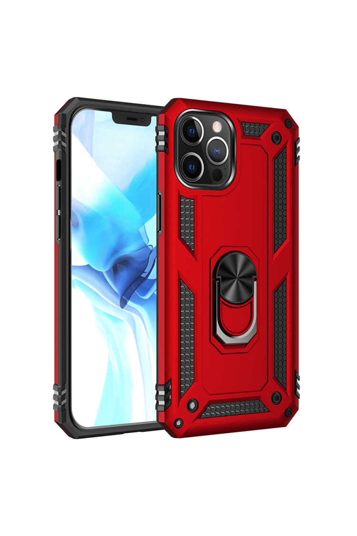 iPhone 12 Pro Uyumlu NVTH Vega Kılıf-Kırmızı