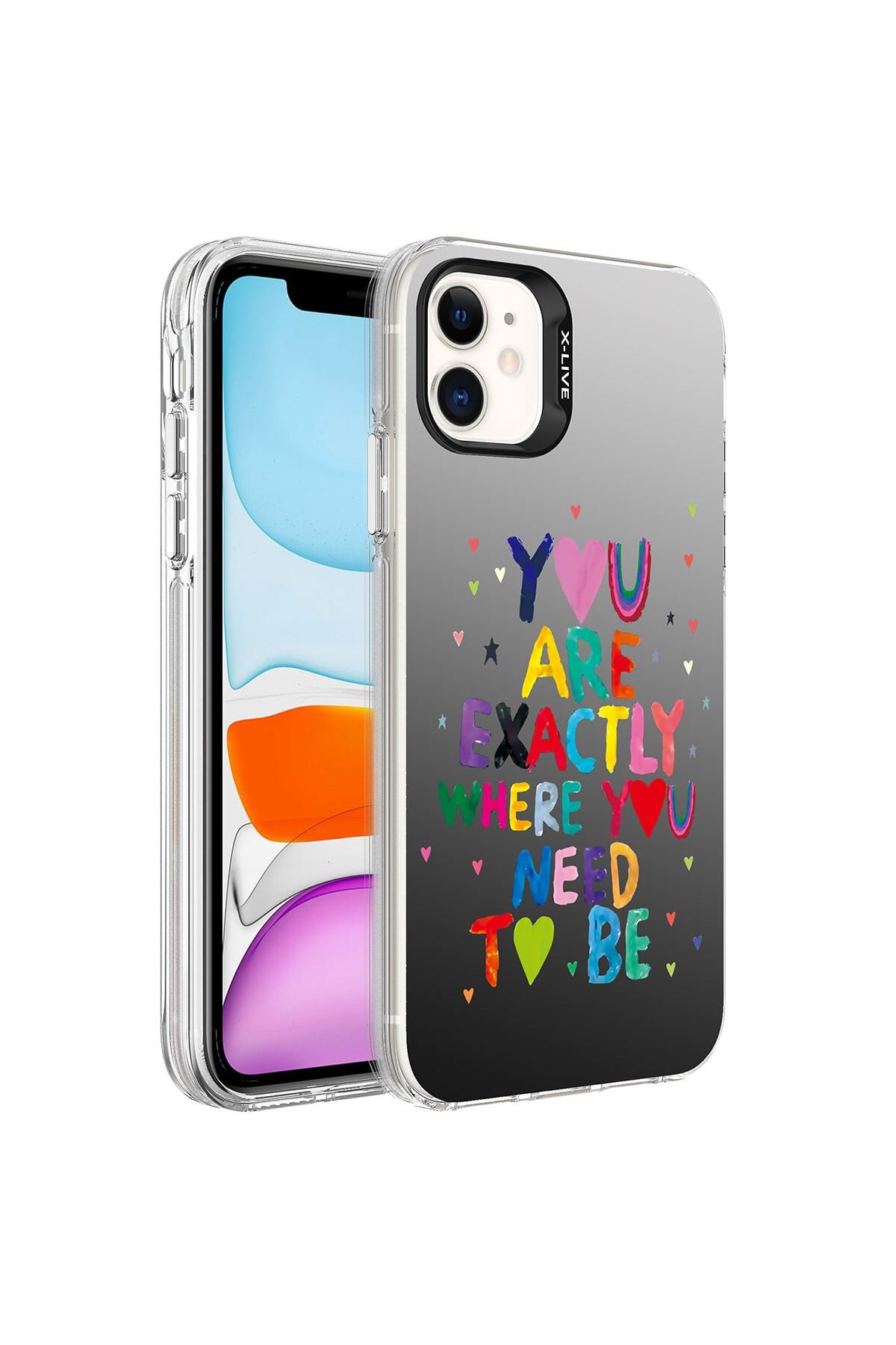 iPhone 12 Uyumlu Desenli NVTH Silver Sert Kılıf-You